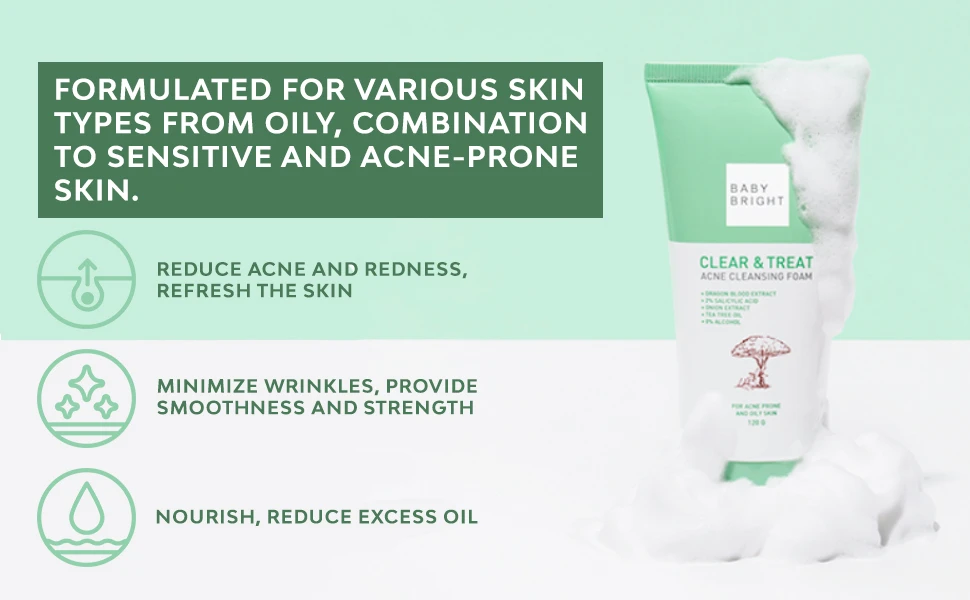 Baby Bright Clear&Treat Anti Pimple Cleansing Foam - image 3