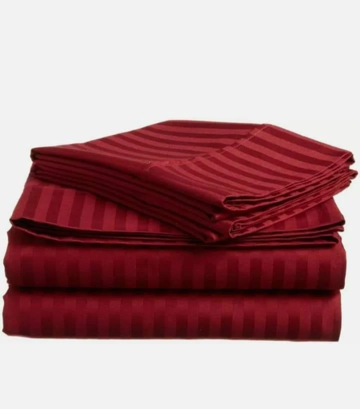 Egyptian Cotton Striped Bedsheet King Size (90 X 100) - image 7