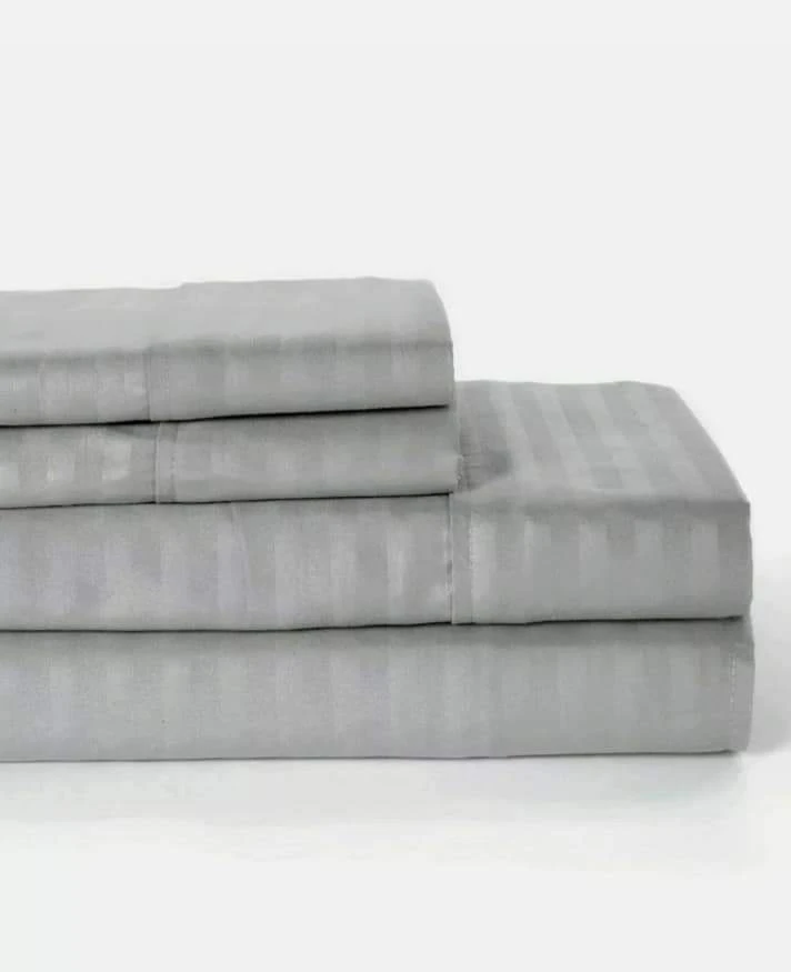 Egyptian Cotton Striped Bedsheet With 2 Pillow Covers - image 8