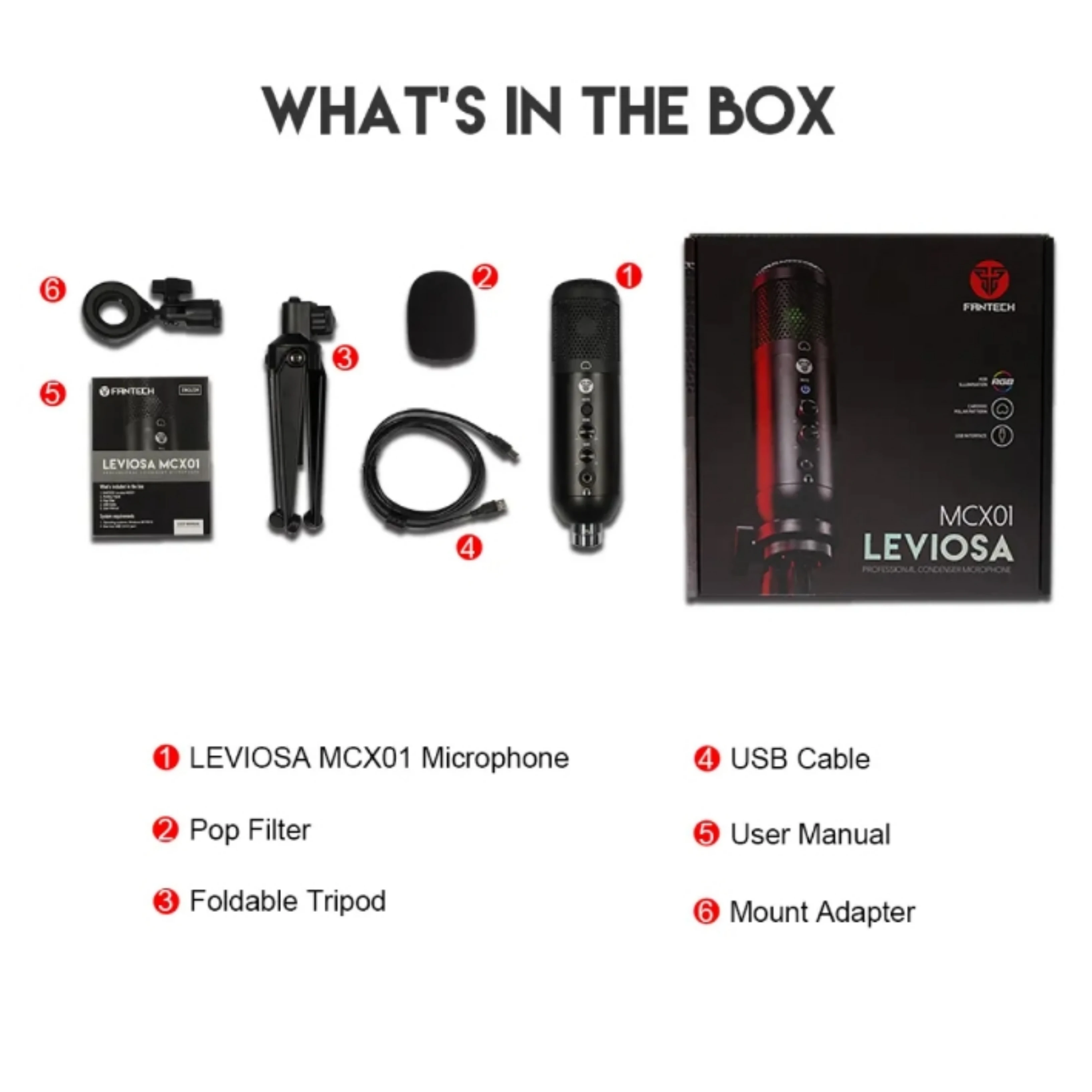 Fantech MCX01 Leviosa Professional Condenser Microphone - image 6