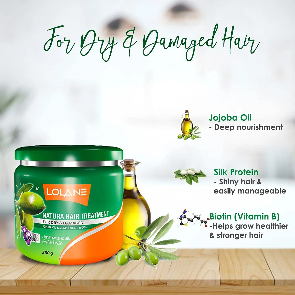 Lolane Natura Hair Treatment 500g Dry Damaged - image 2