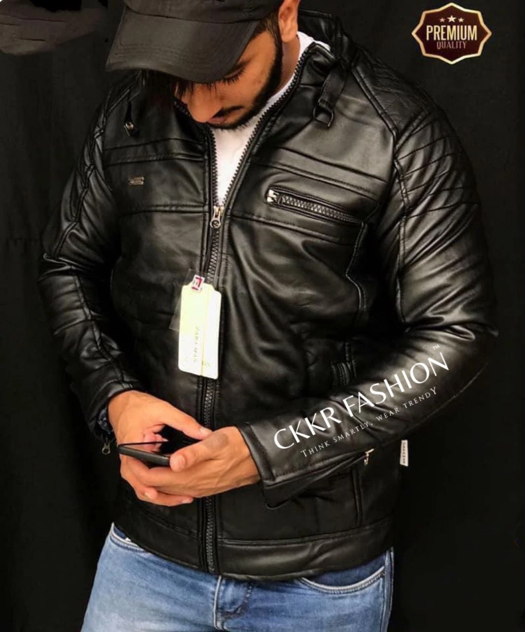 Generic Men's Faux Leather Jacket