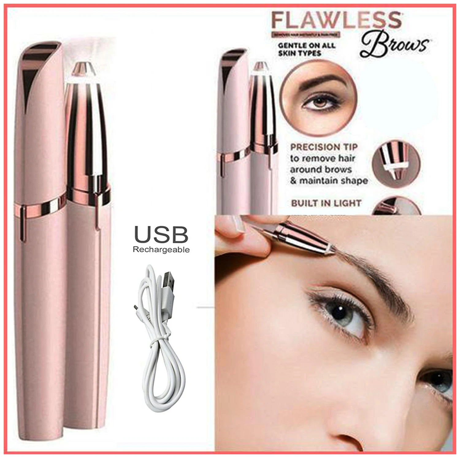 Finishing Touch Flawless Brows Rechargeable Eyebrow Remover - image 8