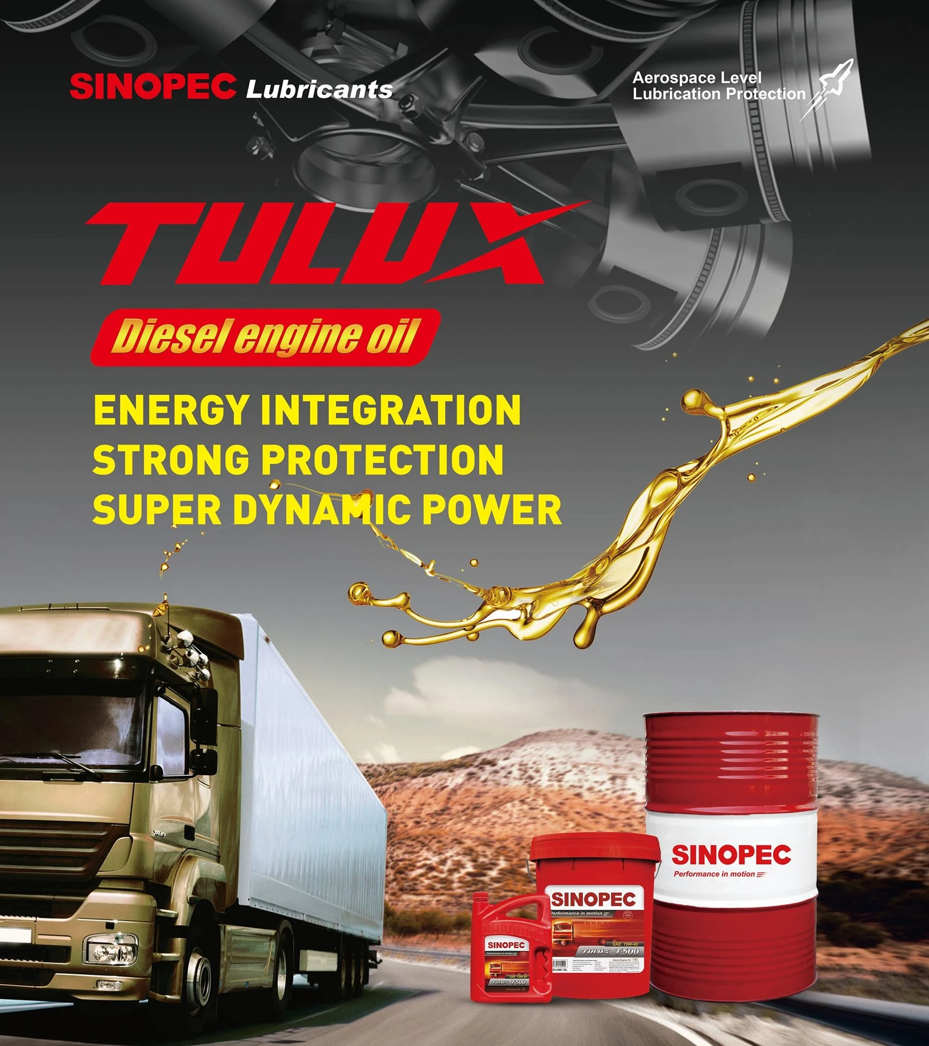 SINOPEC 15W-40 (CI-4) Diesel Engine Oil 6 Liter - image 2