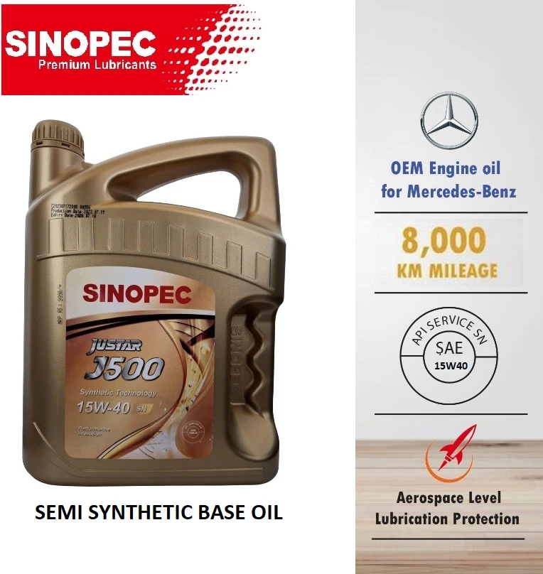 SINOPEC 15W40 SEMI-SYNTHETIC PETROL Engine Oil