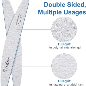 Generic 100/180 Grit Nail Files & Buffers for Acrylic