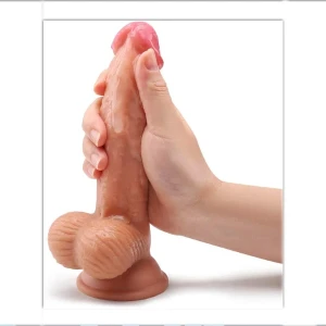 7.5 Inch Realistic Soft Dildo With Balls and Suction Cup