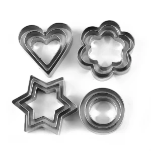 Generic Cookie Cutters 4 Shapes 12 Pcs