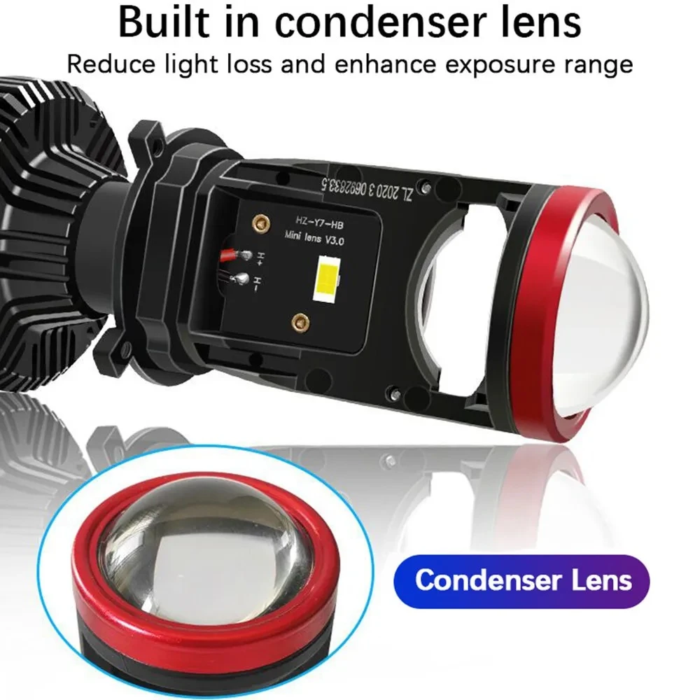 Generic H4 Hi Lo Beam LED Projector Lens Headlight - image 3