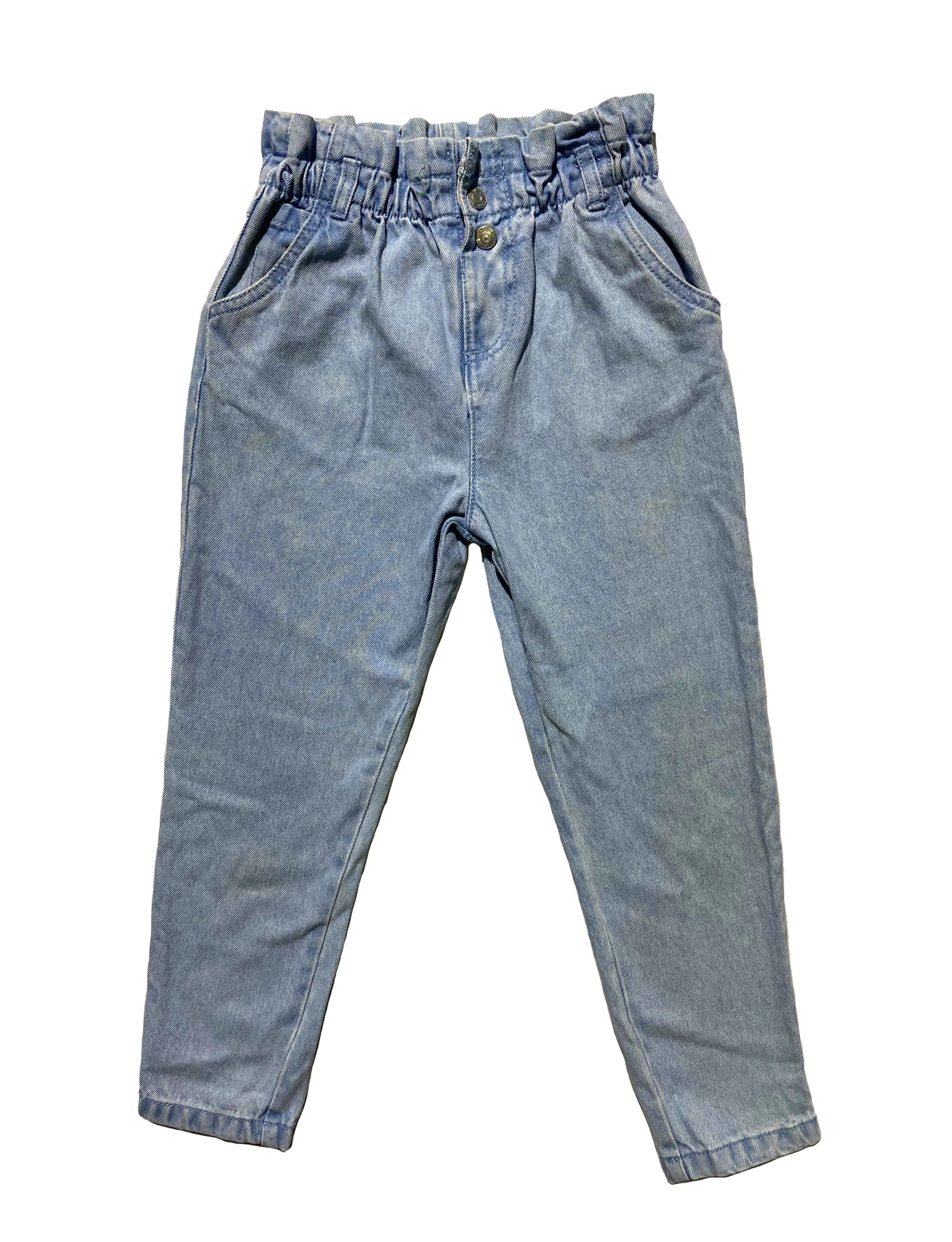 Generic Kids Denim Joggers Rainbow Waist