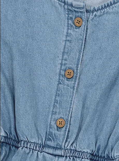 Generic Blue Girls Denim Jumpsuit - image 2