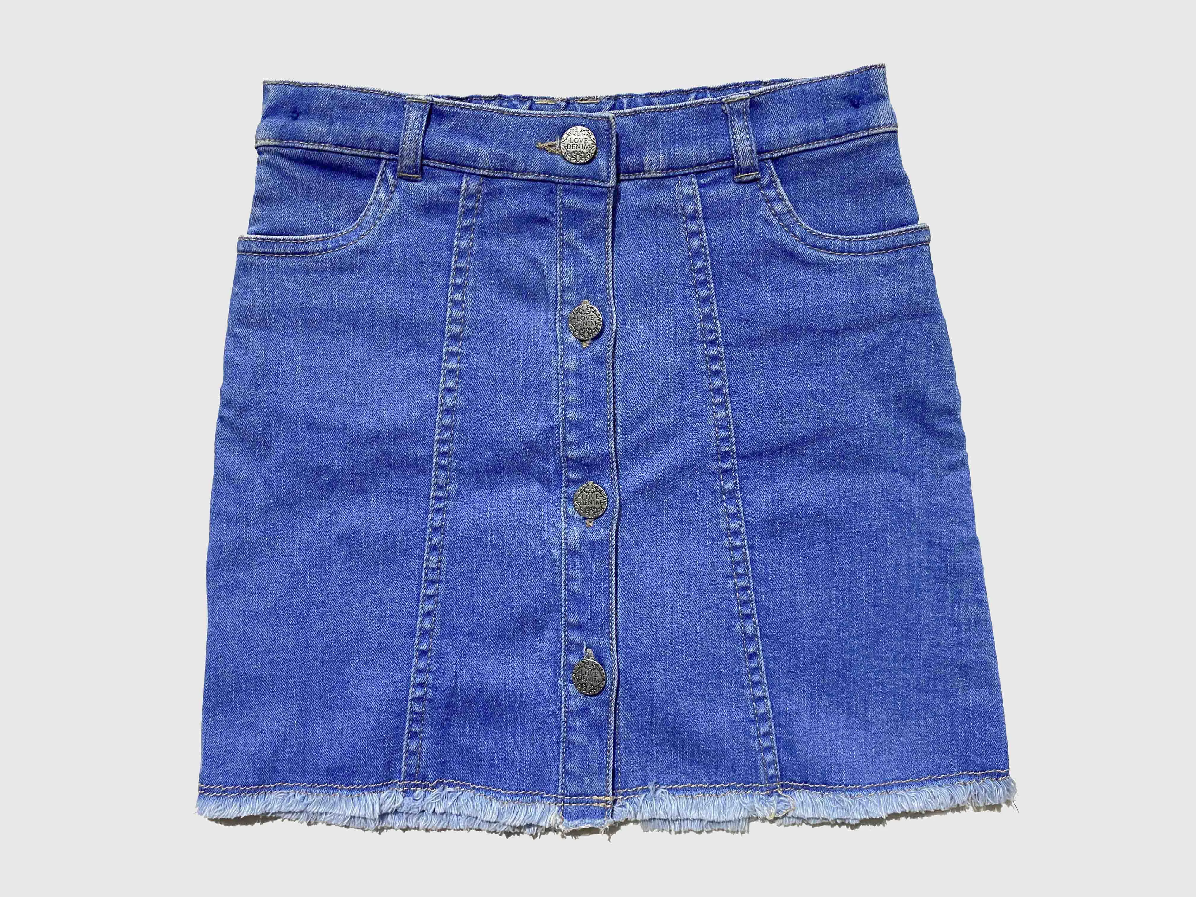 F&F Girls Denim Skirt 7-8 yrs