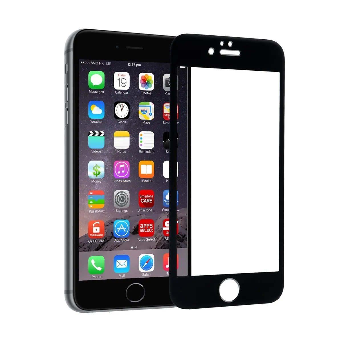 Apple iPhone 6 Plus Full Tempered Glass - Black - image 2