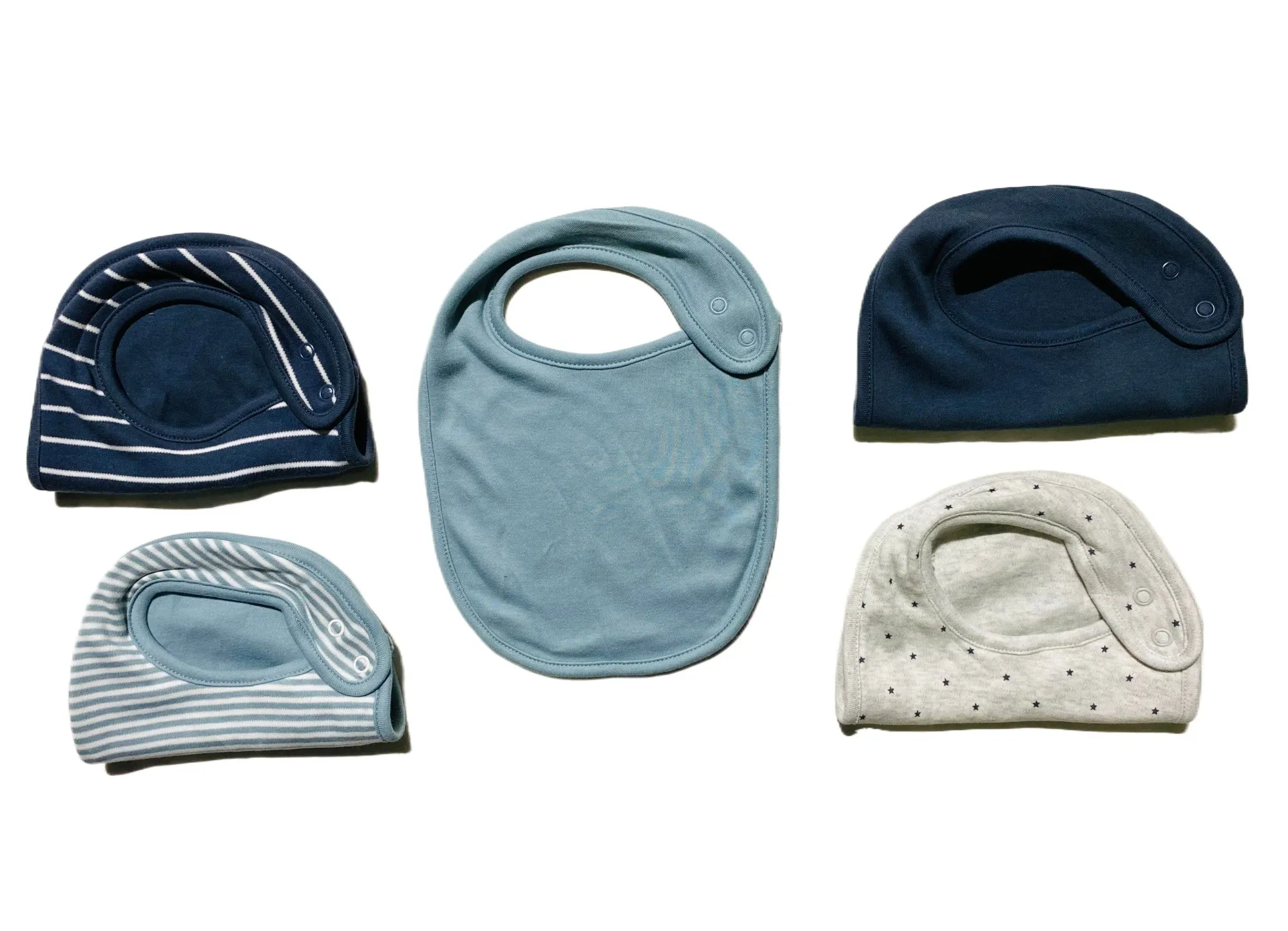 Generic Babys Bibs Multicolor Free Size 5 Pack - image 1