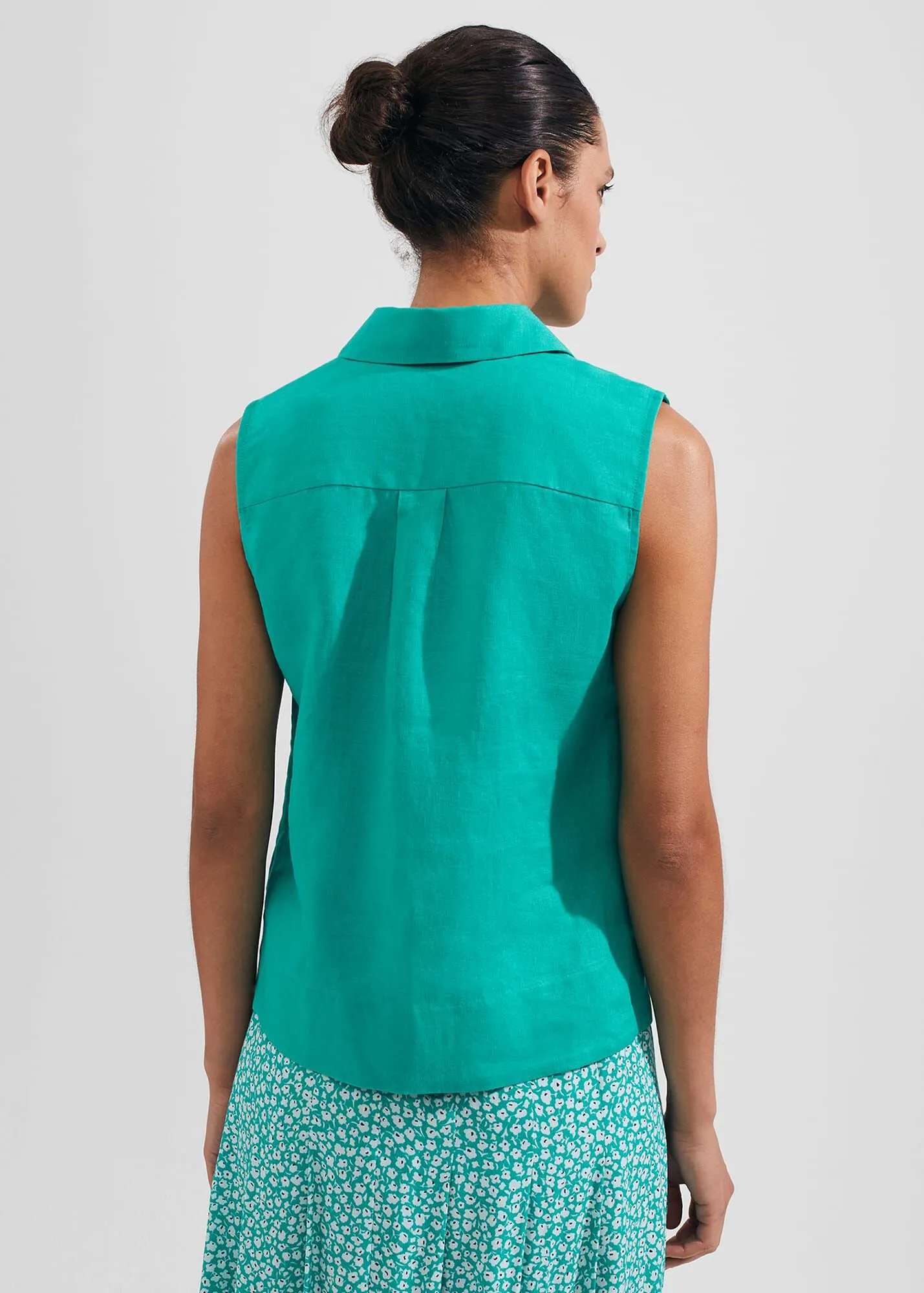 Hobbs Green Sleeveless Blouse - image 3