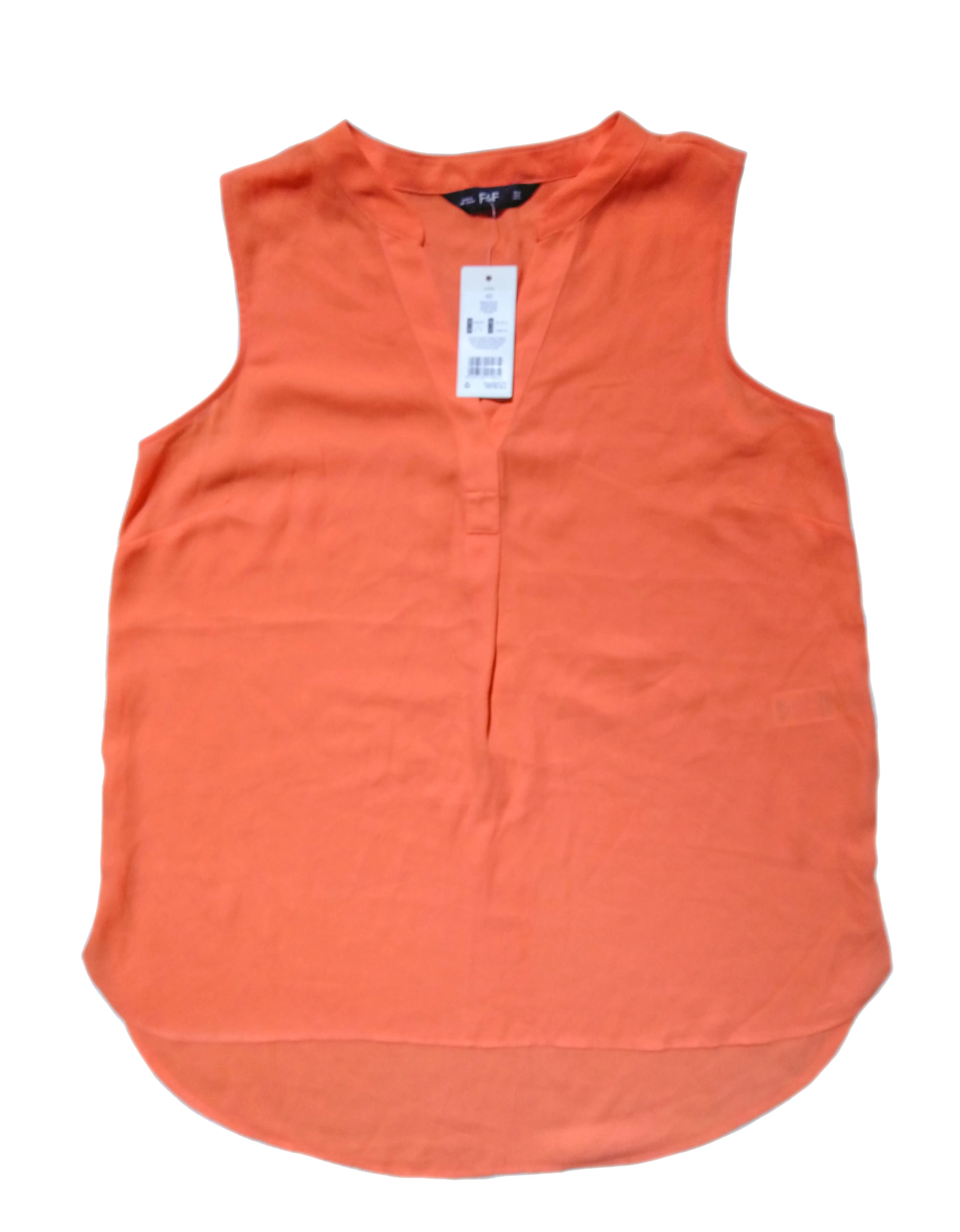 F&F Orange Ladies Sleeveless Blouse