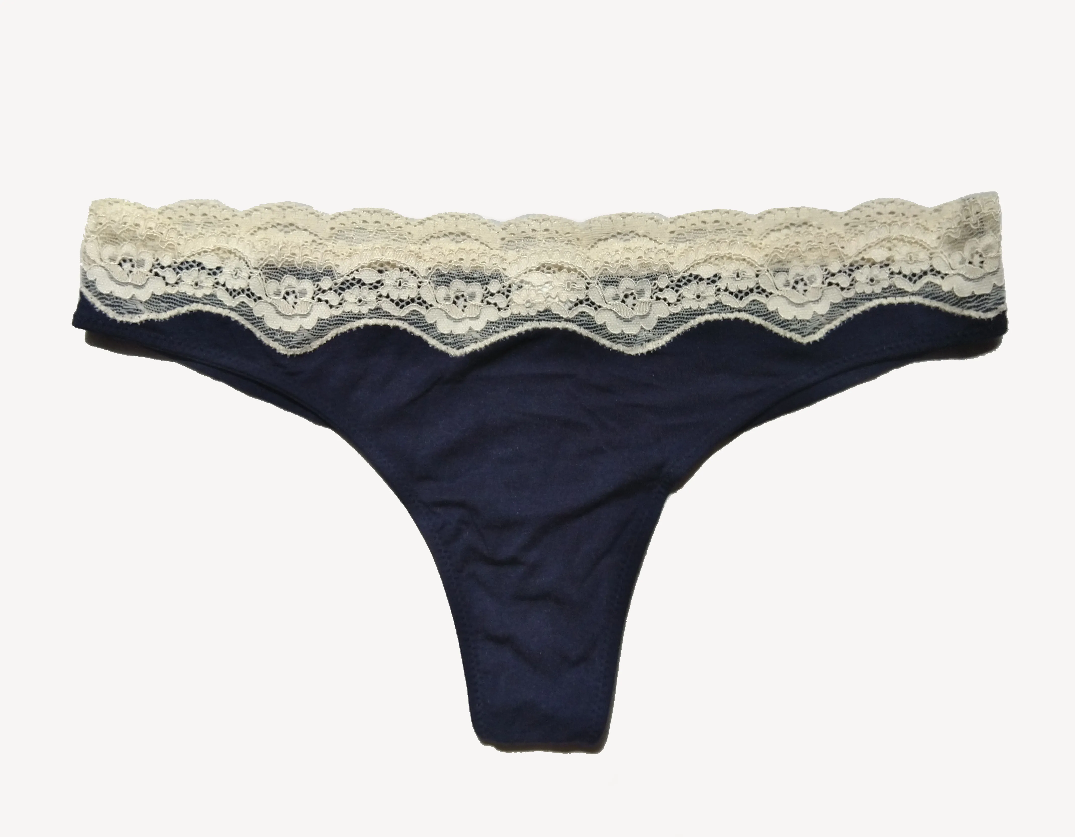 Oysho Blue Thongs Sexy Lace Panties
