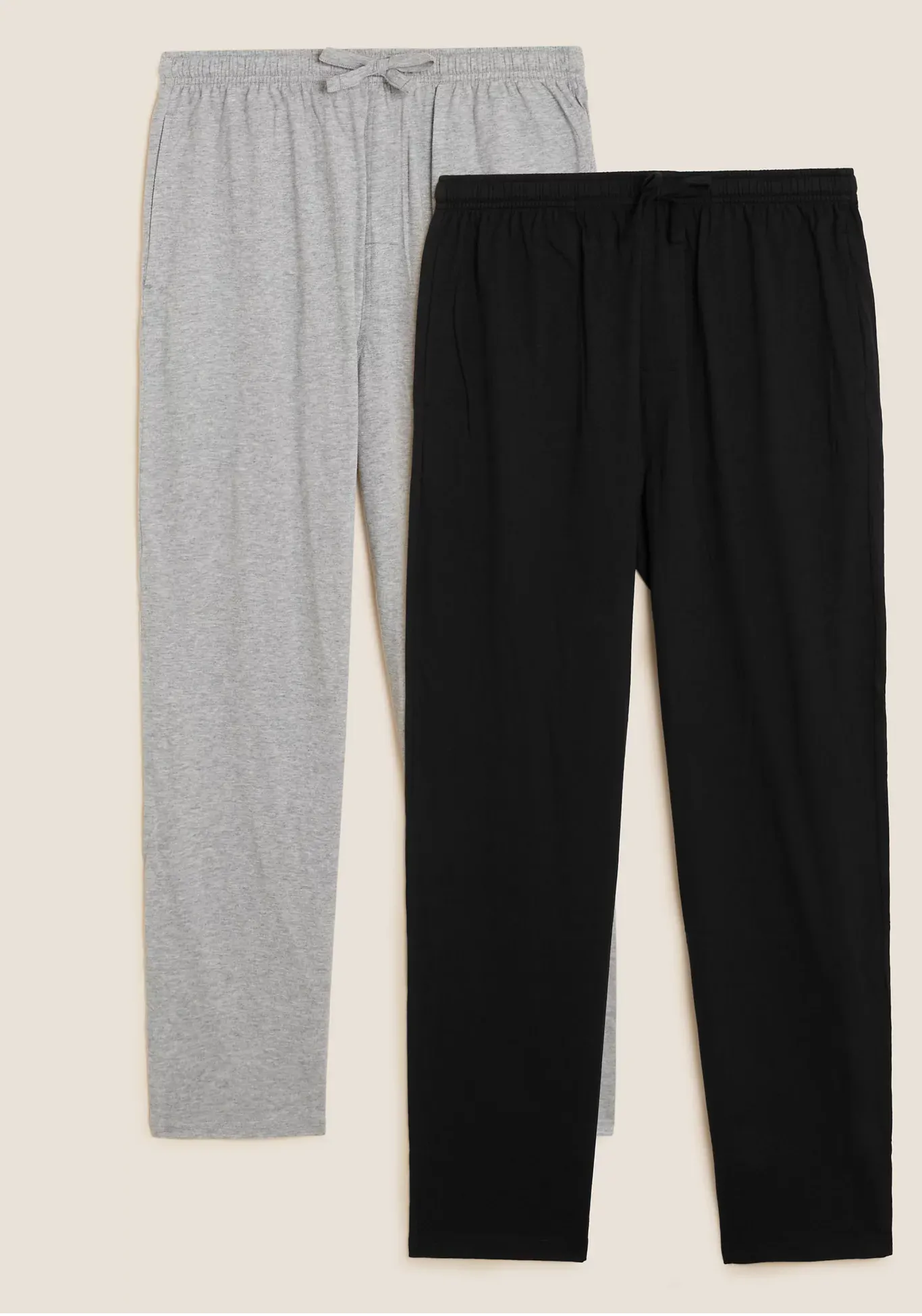 M&S Collection 2pk Pure Cotton Pyjama Multicolor 2 Bottoms - image 1