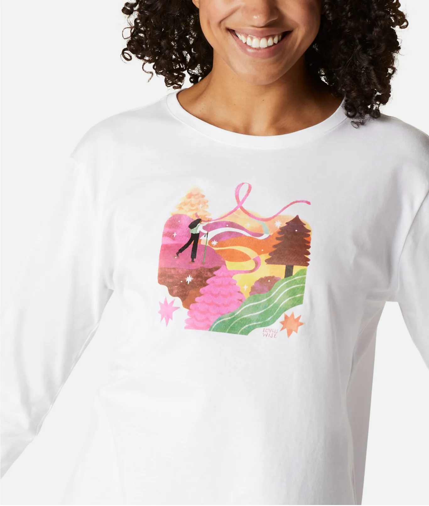 Generic White Womens Tested Tough In Pink Graphic Long Sleeve Tee - image 2