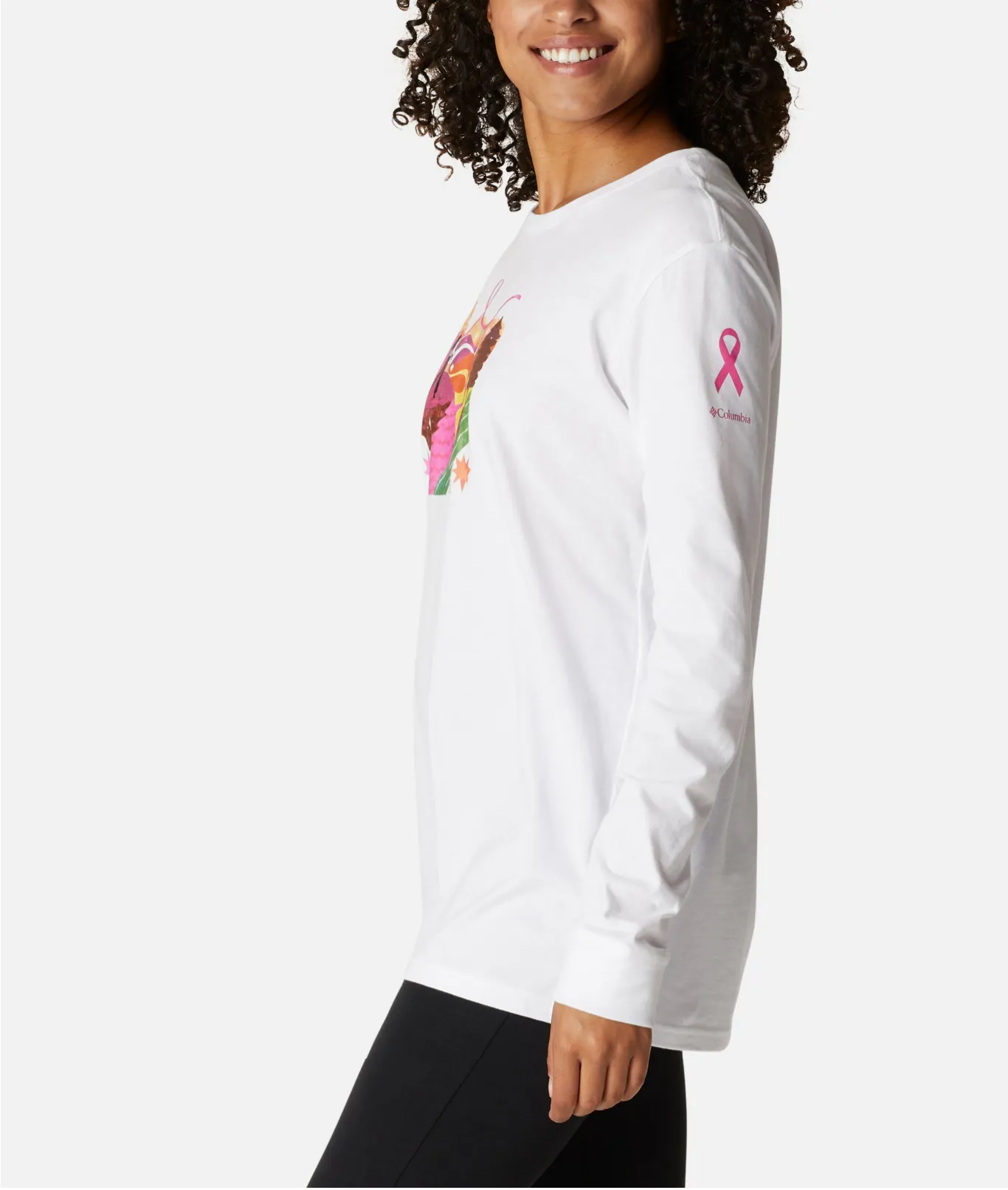 Generic White Womens Tested Tough In Pink Graphic Long Sleeve Tee - image 3