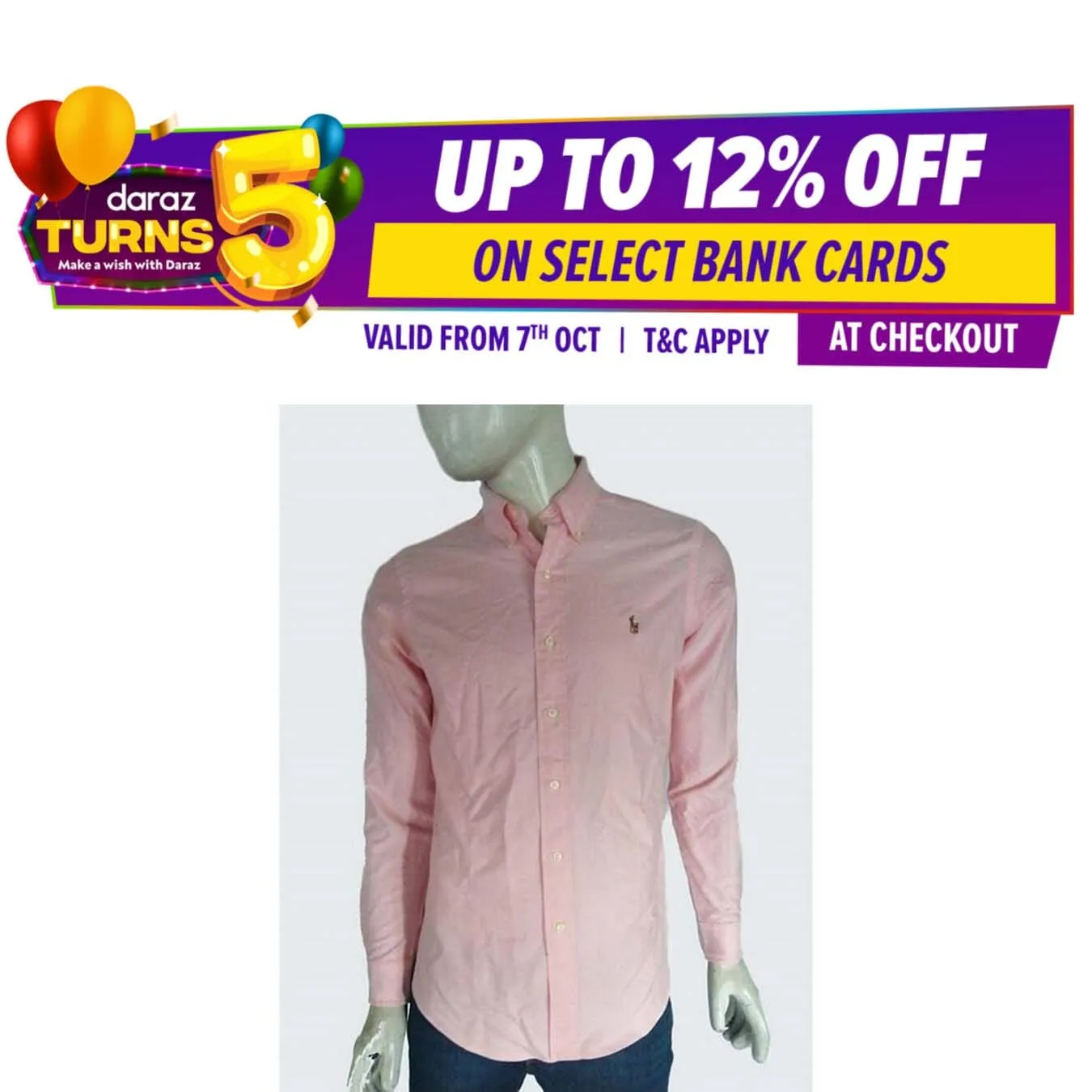 POLO Rose XXL Mens Pink Shirt - image 2