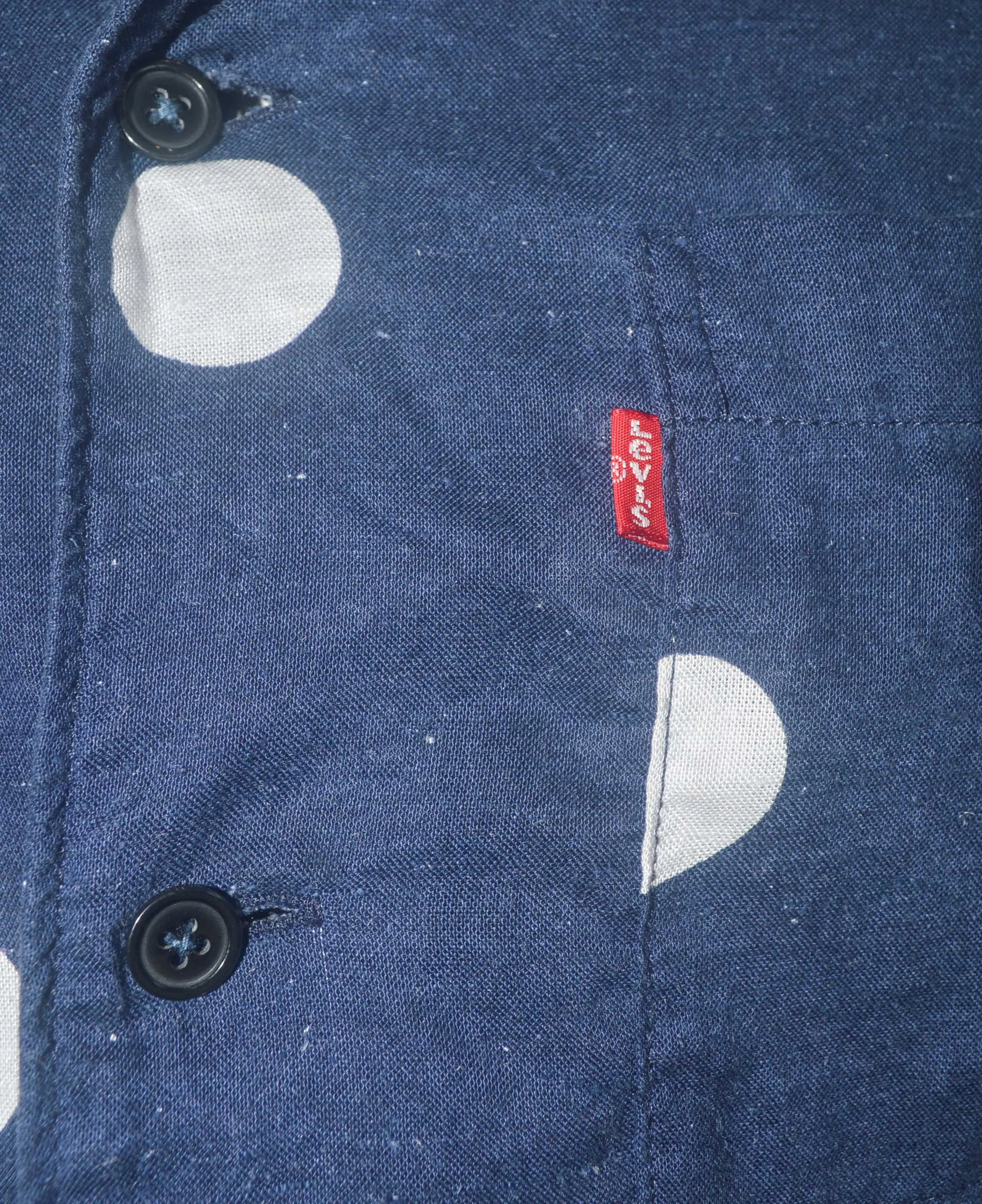Levis Mens Shirt Linen Blue - image 3