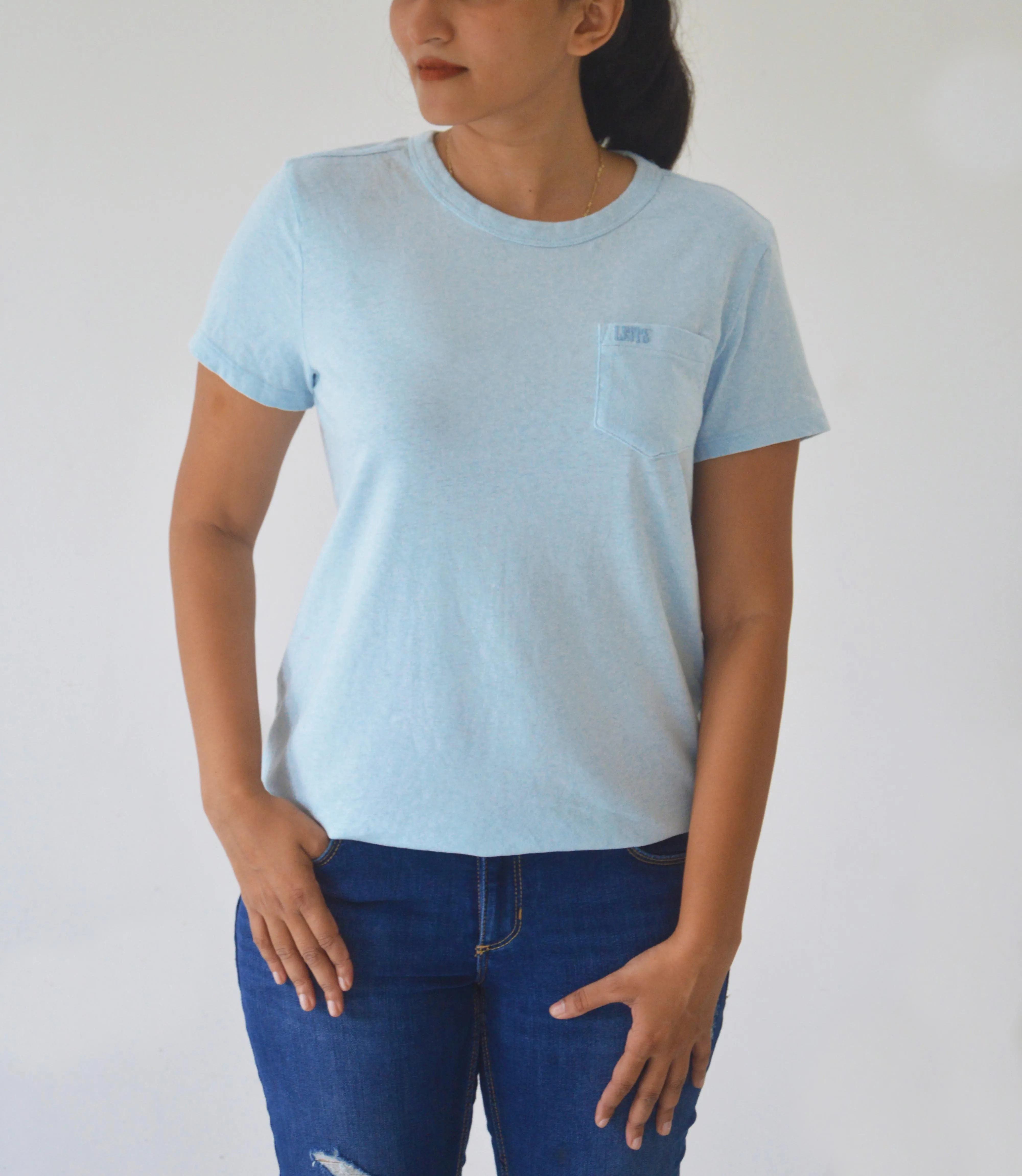 Generic Womens T-shirt Light Blue - image 3