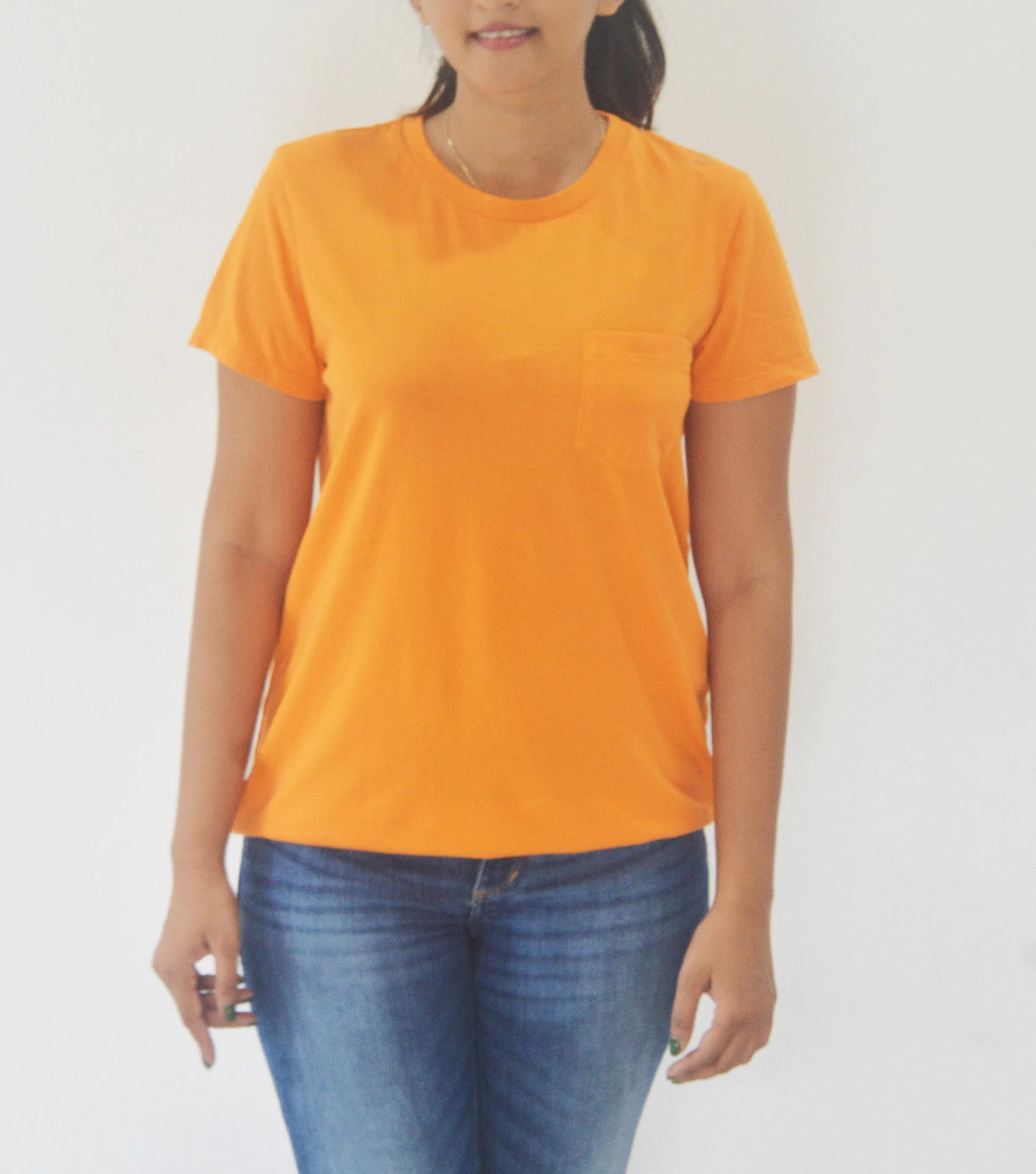 Ramas Womens Casual Orange T-shirt - image 2