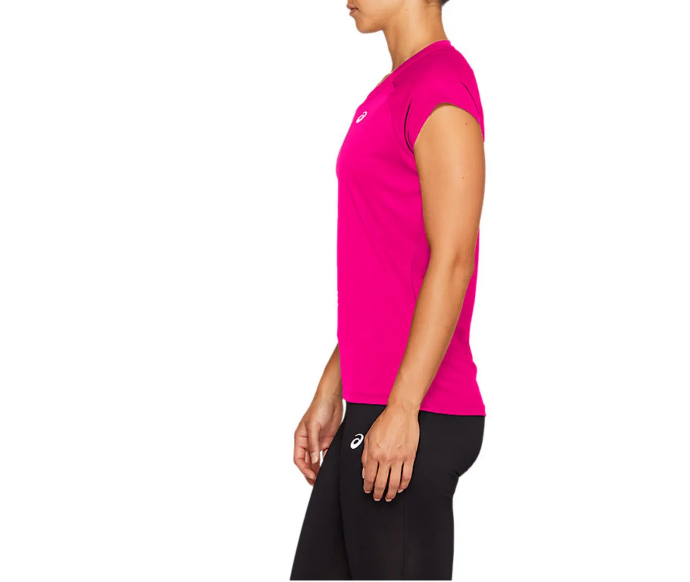 pink glo Womens Sport Top Short Sleeves - image 3