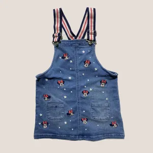 C&A Minnie Mouse Pinafore Denim Light Blue