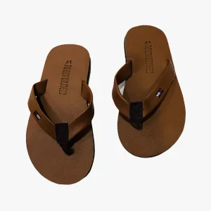 T O M M Y Mens Slippers Brown Comfortable Durable