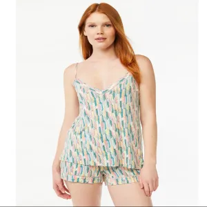 Joyspun Womens Knit Sleep Set Green