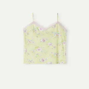 M Multicolor Womens Flower Power Cotton Top