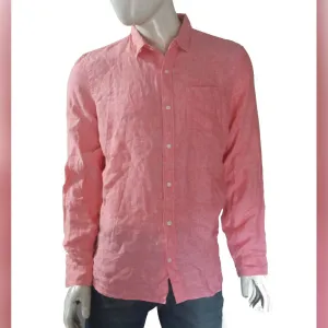 Generic Mens Linan Long Sleeve Shirt Pink S