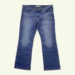 Generic High Rise Bootcut Jeans Blue Women's