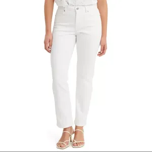 Levis Classic Straight-Leg Jeans White Waist:30