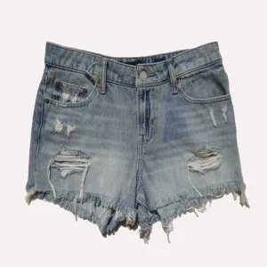 Lucky Brand The Cut Off Mid-Rise Blue Denim Short