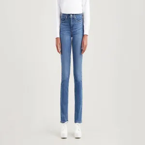 Womens Straight Jeans P005 Blue Slimming