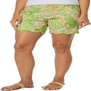 Lilly Womens Knit Shorts Green Waist:32
