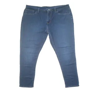 Generic Dark Blue Womens Skinny Denim Big Size