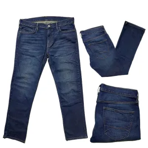 Branded Mens Blue Stretch Denim Jeans Low Waist