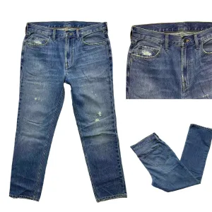 Generic Patch Denim Jeans Blue Waist:36