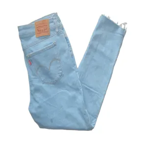 Womens Denim Half Length Light Blue Waist:36