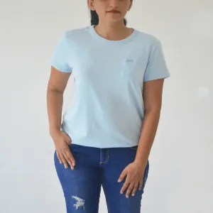 Generic XS Light blue Womens T-shirt Sky Blue
