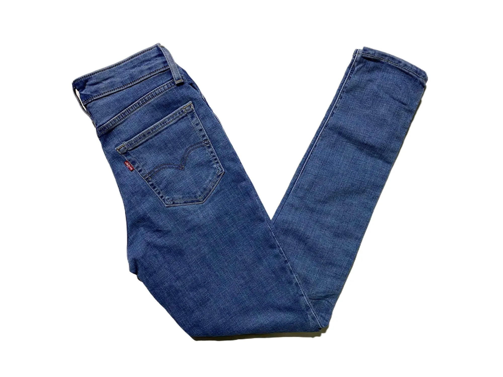 Generic L001 Blue Womens High Rise Skinny Jeans - image 2