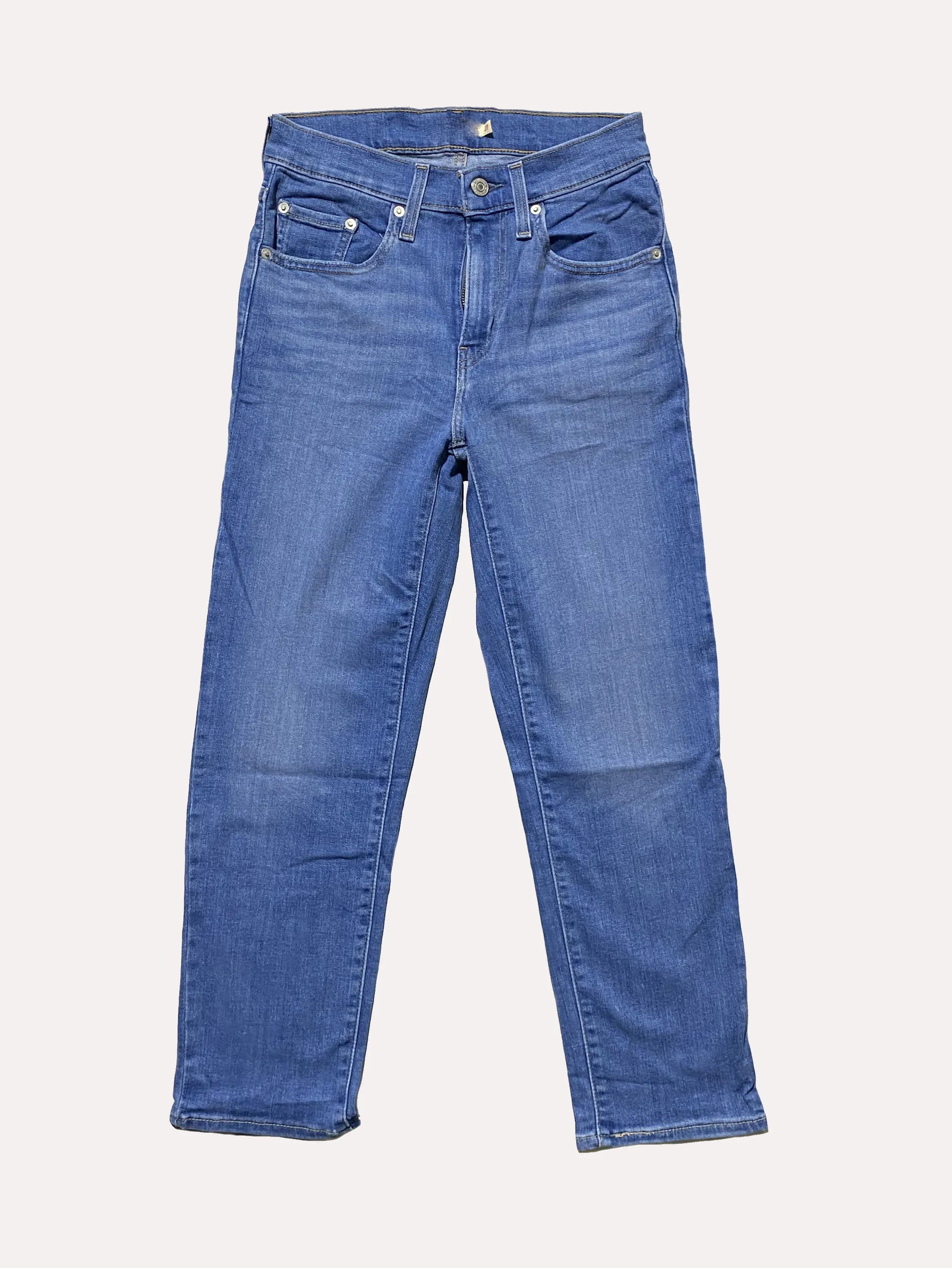 Generic W007 Blue Women's Straight Jeans Waist:27 - image 1