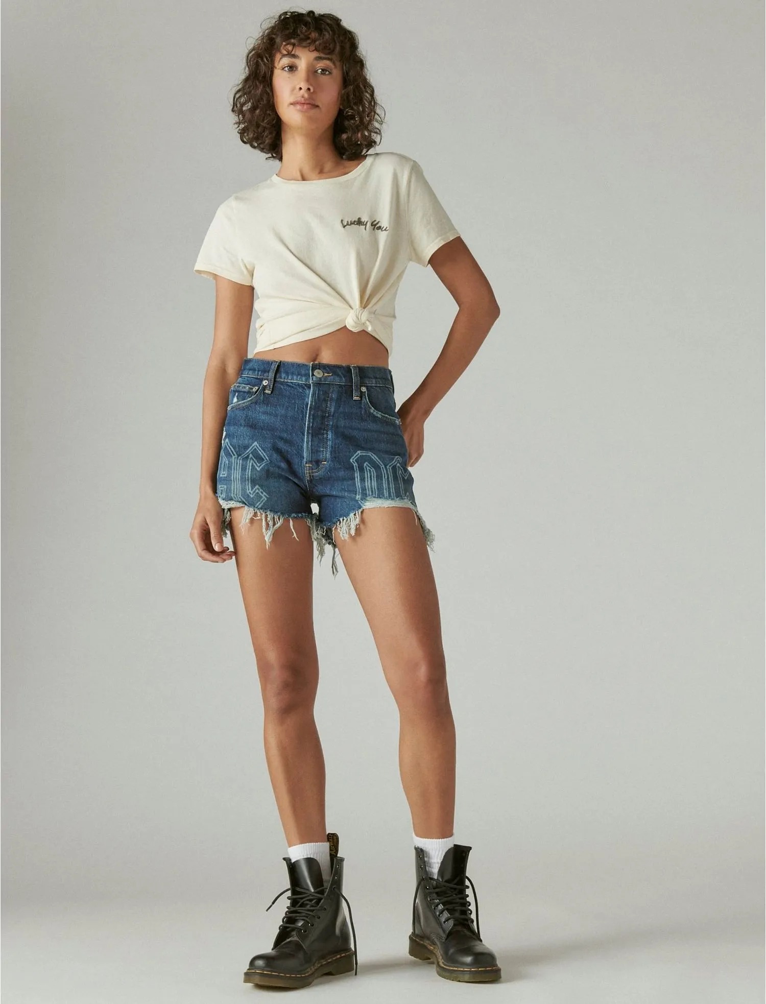Lucky Brand High Rise Mom Short Blue Denim - image 6