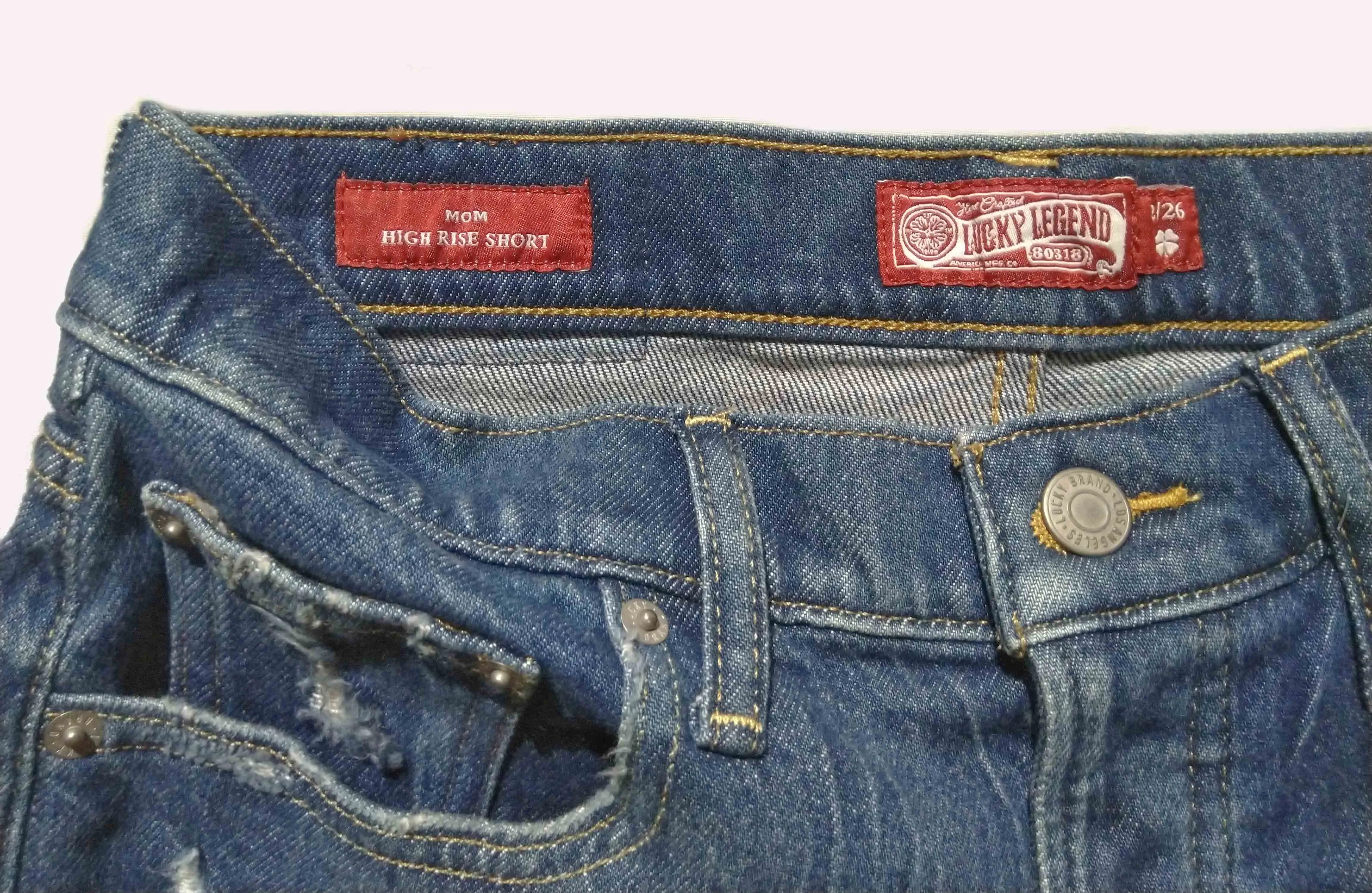 Lucky Brand High Rise Mom Short Blue Denim - image 8