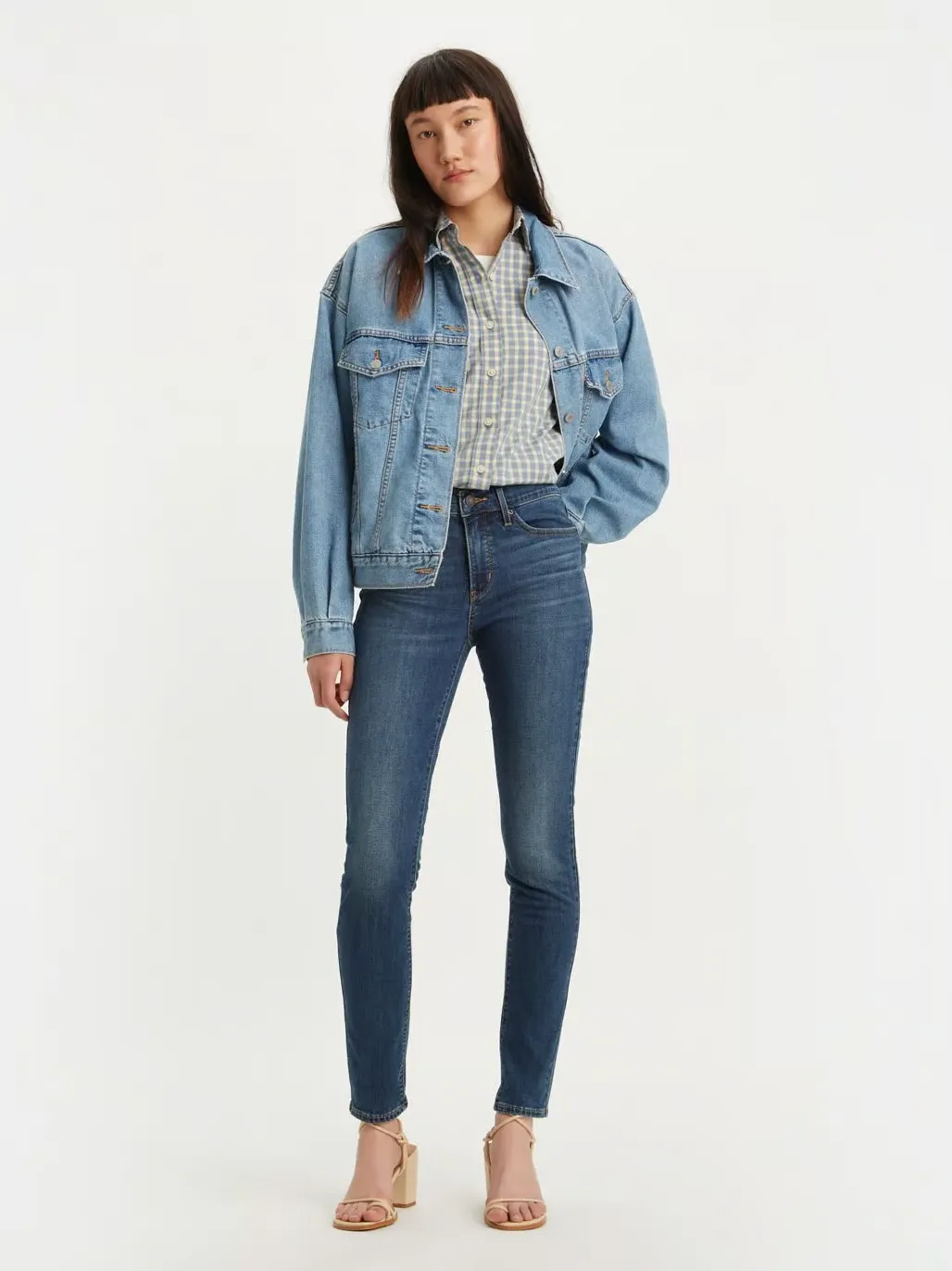 Generic Womens Skinny Jeans Blue Shaping Waist:30