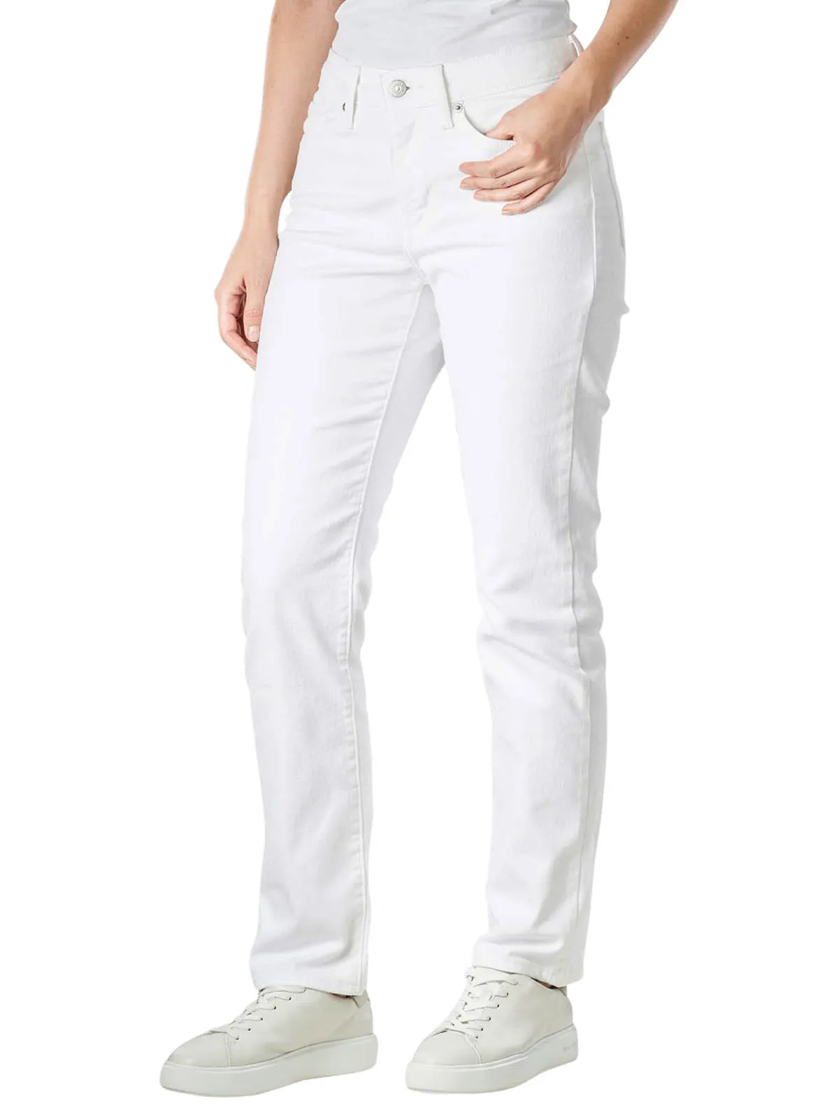 Levis Classic Straight-Leg Jeans White Waist:30 - image 4